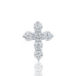 18K White Gold 1/2CTW Diamond GHSI Cross
