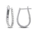 18K White Gold 1/2CTW Hoop Earrings