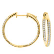 14K Yellow Gold 1/2CTW Diamond Inout Hoop