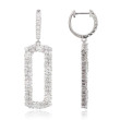 18K White Gold 4Ctw Diamond G Vs2Si1 Er 122D Rectangle Dngl