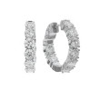 18K White Gold 16D=3Ctw GH Vsi1 Hoop Er