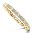 18K Yellow Gold 2Ctw H Vsi1 Emerald Cut Rd Bracelet 104D=1.26 5Em=.74