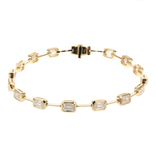 18K Yellow Gold 16Ec=5.10 GH VVS Vs Bracelet