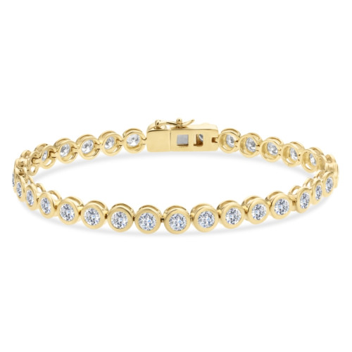 18K Yellow Gold 33=6.25 Rd Hvs2 Bezel Br