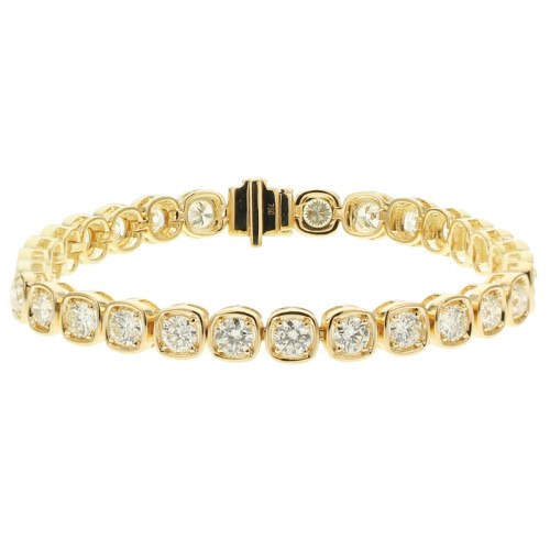 18K Yellow Gold 34=5.10 H Vs2 Diamond Bracelet 34Rbc Bezel