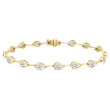 18K Yellow Gold 16Ps=3.25 Diamond Bezel Bracelet