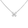 18K White Gold 4Ps=.69Ct Gh Vs2 Neck