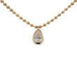 18K Yellow Gold .72Ct Ps Jvs2 Bead Nk Bez