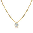 18K Yellow Gold .90Ct Ov Jsi1 Bead Nk 18