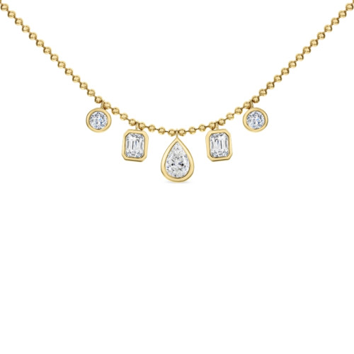 18K Yellow Gold 3.05Ctw J Vs Si1 Nk 1Ps=.95 2Em=1.45 2Rd=.65