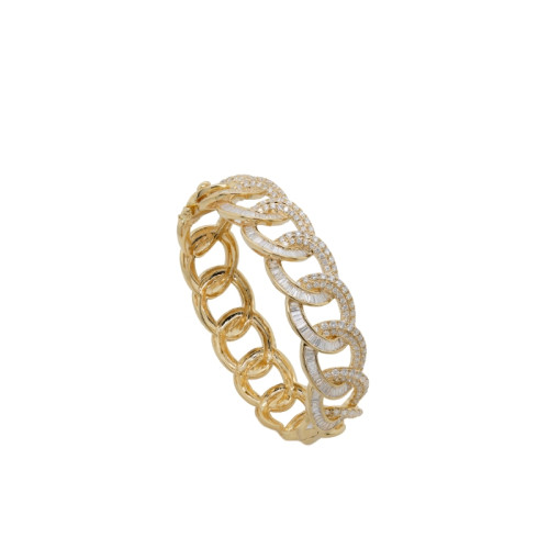 14K Yellow Gold 2.96Bag 3.05D Link Bracelet