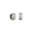 24K Sterling Silver .36D Huggies Reversible 8mm Earrings
