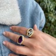 24K Sterling Silver 5.85Am .08D Ring 18W Bezels