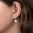 925 Sterling Silver Bujukan Pearls Drop Huggie Earrings