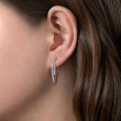 925 Sterling Silver 30mm Bujukan Bypass Classic Hoop Earrings