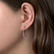 925 Sterling Silver Bujukan Oval Classic 30mm Hoop Earrings