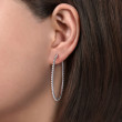 925 Sterling Silver Bujukan Oval Classic 50mm Hoop Earrings