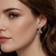 925 Sterling Silver and 14K Yellow Gold Bujukan Link J Hoop Earrings