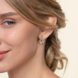 925 Sterling Silver and 14K Yellow Gold Bujukan Multiple Row J Hoop Earrings