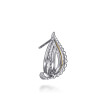 925 Sterling Silver and 14K Yellow Gold Bujukan Multiple Row J Hoop Earrings