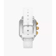 Deco Sport Chronograph Gold-Plated White Silicone Watch