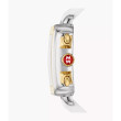 Deco Sport Chronograph Gold-Plated White Silicone Watch