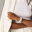 Deco Sport Chronograph Gold-Plated White Silicone Watch