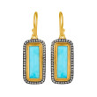 24K Oxi Sterling Silver .67D 7.10Tq Earrings