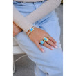 24K Sterling Silver .41D 8.61Tq Ring