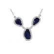 18K White Gold 2.88Sa .61D 3Sa Necklace
