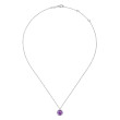 925 Sterling Silver Bujukan Amethyst Pendant Necklace