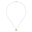 925 Sterling Silver and 14K Yellow Gold Fashion Pendant Necklace