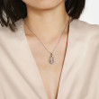 925 Sterling Silver and 14K Yellow Gold Bujukan Multiple Row Teardrop Pendant Necklace