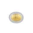 24K Sterling Silver .42D Dome Ring