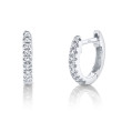 0.04Ct 14K White Gold Diamond Mini Huggie Earring