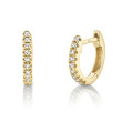 0.07Ct 14K Yellow Gold Diamond Huggie Earring