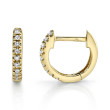 0.07Ct 14K Yellow Gold Diamond Huggie Earring