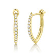 0.15Ct 14K Yellow Gold Diamond Hoop Earring