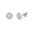 0.47Ct-Ctr(Round) 0.53Ct-Side Diamond Cluster Earring