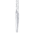 0.21Ct 14K White Gold Diamond Pave Heart Necklace