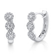 0.37Ct 14K White Gold Diamond Huggie Earring