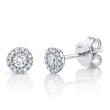 0.24Ct 14K White Gold Diamond Stud Earring