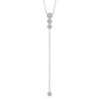0.29Ct 14K White Gold Diamond Lariat Necklace