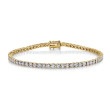 A 14K Yellow Gold And Diamond Tennis Bracelet Weighing 1 Carat Total. G/H, Vs-Si
