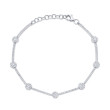 0.88Ct 14K White Gold Diamond Bracelet