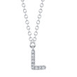 14K White Gold Initial L Pendant
