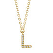 14K Yellow Gold Diamond Initial 