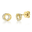 0.09Ct Diamond Love Knot Circle Earring