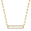 0.26Ct Diamond Paper Clip Link Necklace