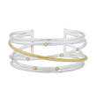 24K Sterling Silver .24D Open Cuff Bracelet